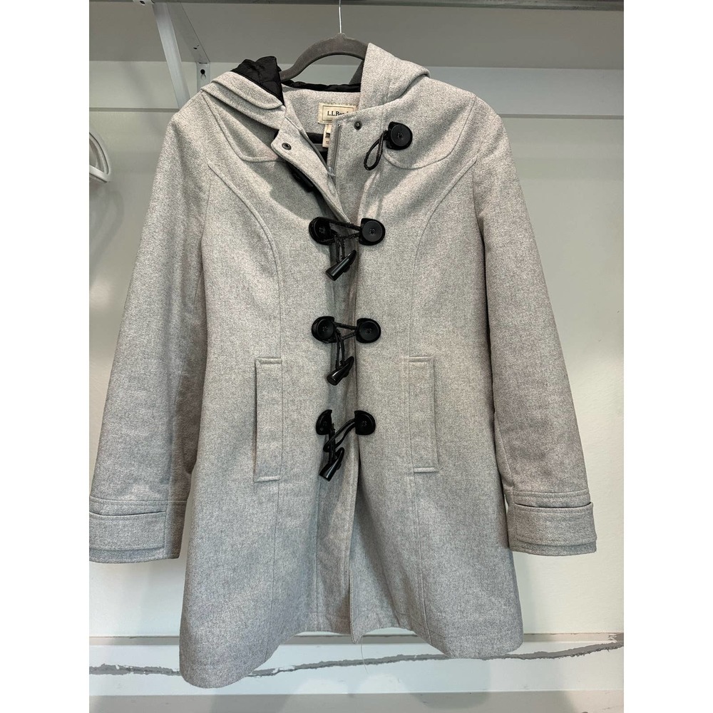 L.L. Bean Grey Pea Coat Thinsulate Insulation Size XS Petite